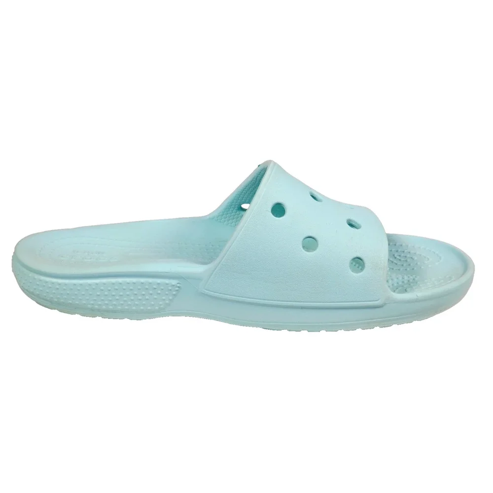 CROCS Classic Slides Unisex, Women's 9 Men's 7 Aqua Blue/Turquoise - Picture 6 of 9